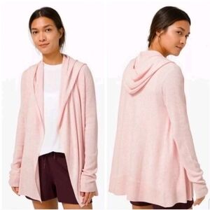 Lululemon Sundown Sweater Wrap 6 Pubk Slipper Cashmere Blend size 8